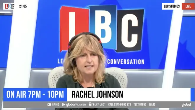 Rachel Johnson reacted in real time on her LBC programme