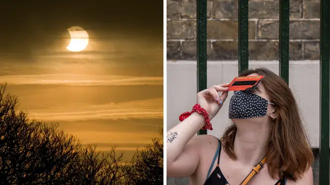 A partial solar eclipse - when the Moon passes between Earth and the Sun - will be visible on Tuesday morning