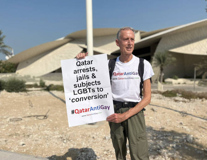 Peter Tatchell in Qatar