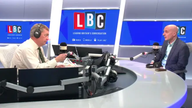 Nigel Farage interviews Andrew Adonis in the LBC studio
