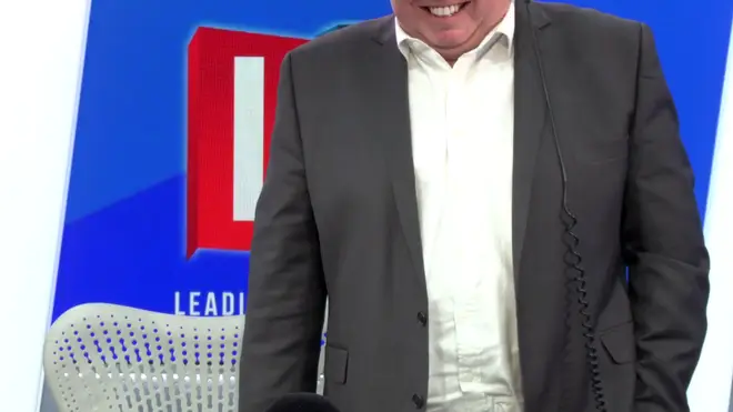 Nick Ferrari being forced to stand up to do an interview on inactivity