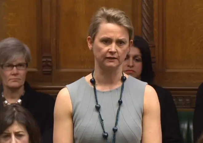 Yvette Cooper speaks in the House of Commons