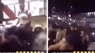 The Dagenham brawl was filmed on a person's mobile phone