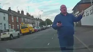 Dash cam captured the angry resident