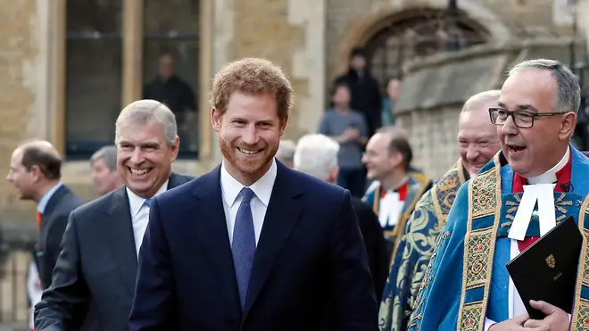 Prince Harry and the the Duke of York pictured in 2017