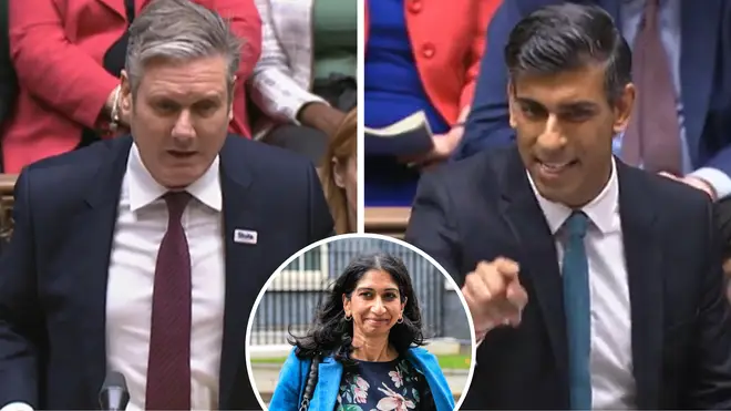 Sir Keir Starmer and Rishi Sunak clashed over issues including the reappointment of Home Secretary Suella Braverman