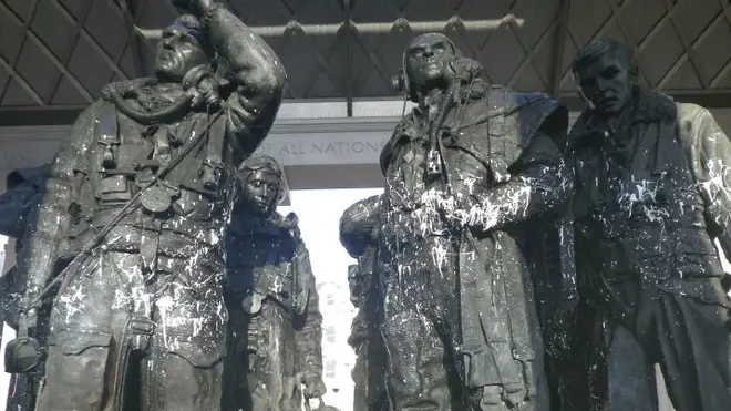 The Bomber Command Memorial was targeted on the 20th January