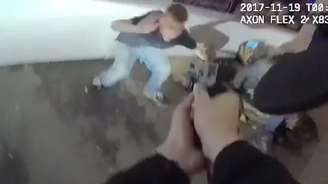 Police officers' body cams captured the dramatic night unfold