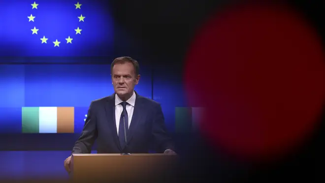 Donald Tusk making his controversial speech