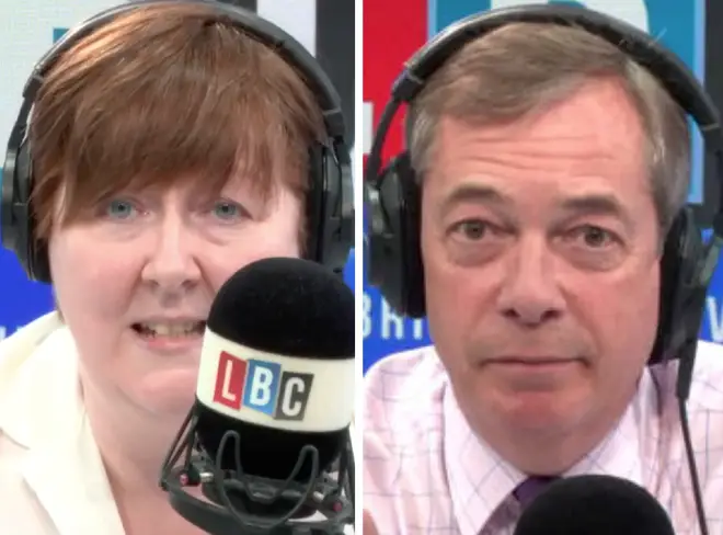 Shelagh Fogarty and Nigel Farage clashed on Wednesday
