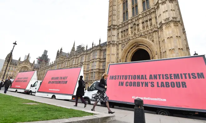 A Three Billboards stunt protesting against anti-Semitism in the Labour Party