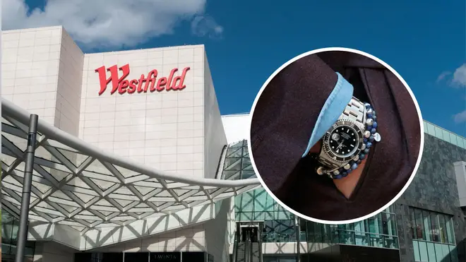 A man had his watch stolen in the Westfield White City car park.