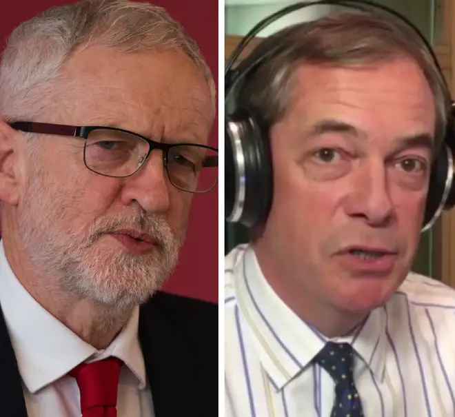 Nigel Farage gave his take on Jeremy Corbyn and Brexit live from Strasbourg