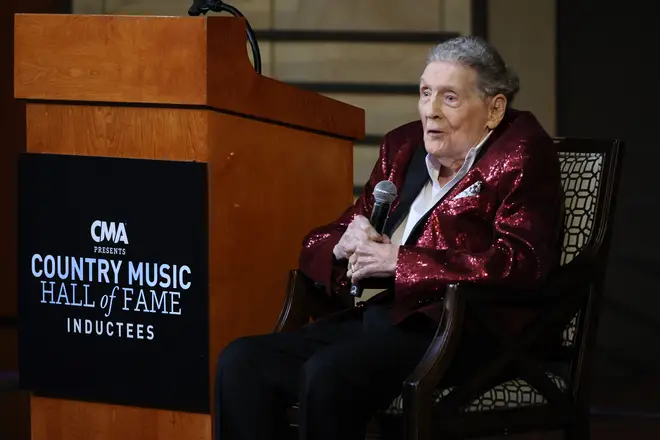 Jerry Lee Lewis speaks at the Country Music Hall of Fame 2022
