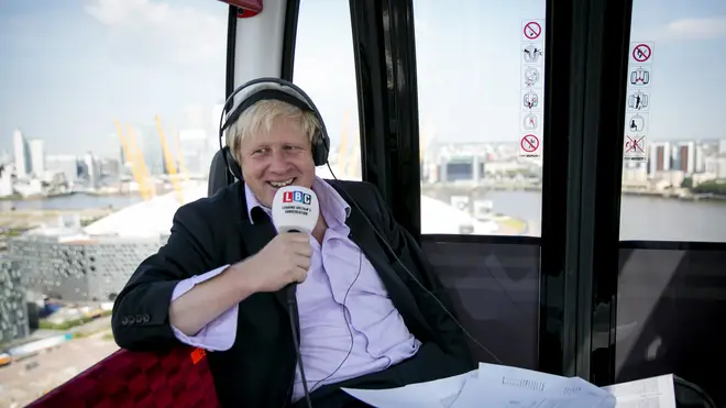 Boris hosts an LBC show on the Emirates Airline