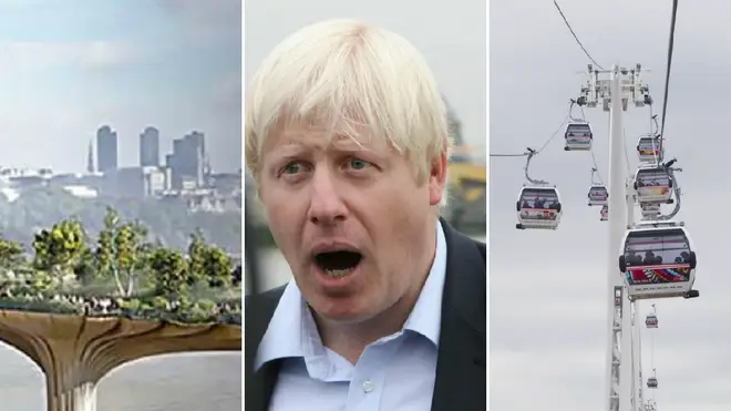 Boris Johnson's Cable Car and Garden Bridge have been far from successful