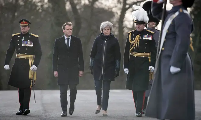 Emmanuel Macron and Theresa May met in Sandhurst on Thursday