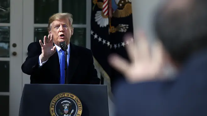 Donald Trump declared a national emergency in a press conference