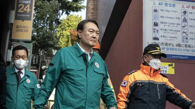 President Yoon Suk Yeol visited the scene