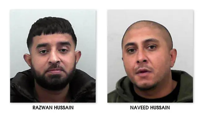 Razwan and Naveed Hussain have both been jailed