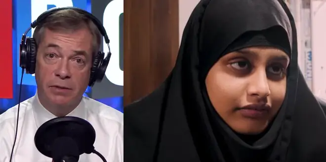 Shamima Begum was the subject of Nigel Farage's debate on Thursday