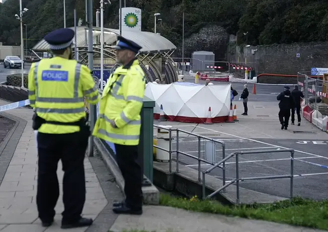 Police officers at the scene