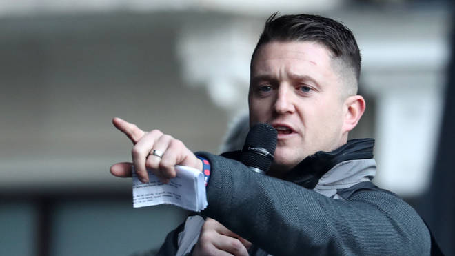 Tommy Robinson, who has been banned from Facebook