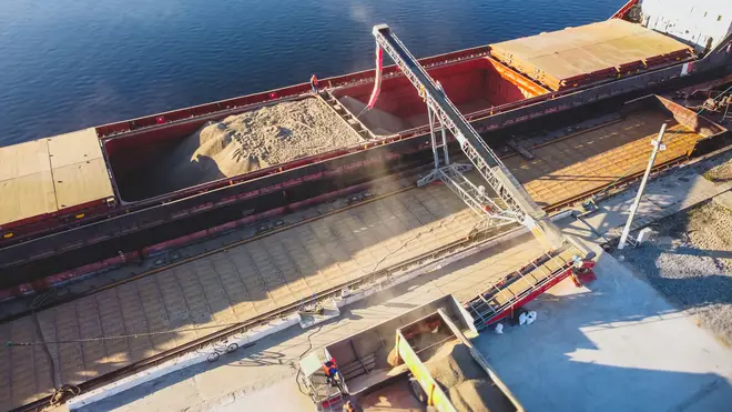 Grain stocks in the Black Sea port