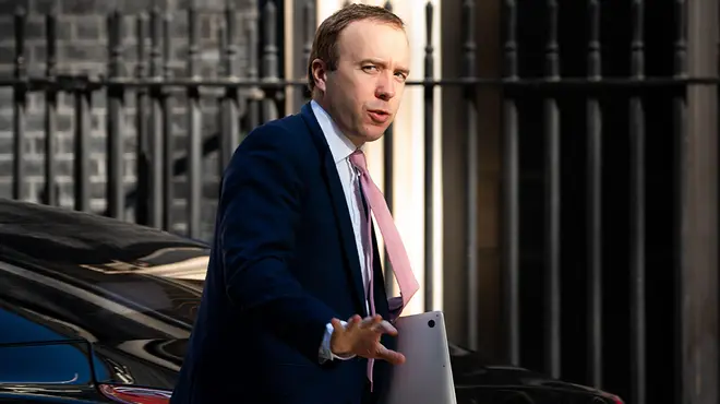 Matt Hancock outside number 10