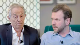 Tony Blair deep in thought on James O'Brien's podcast