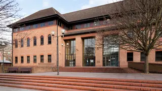 The trial is taking place at Derby Crown Court