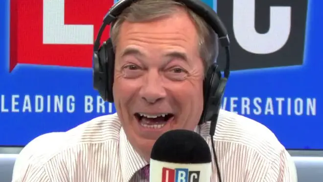 Nigel Farage lauded the caller on Monday night