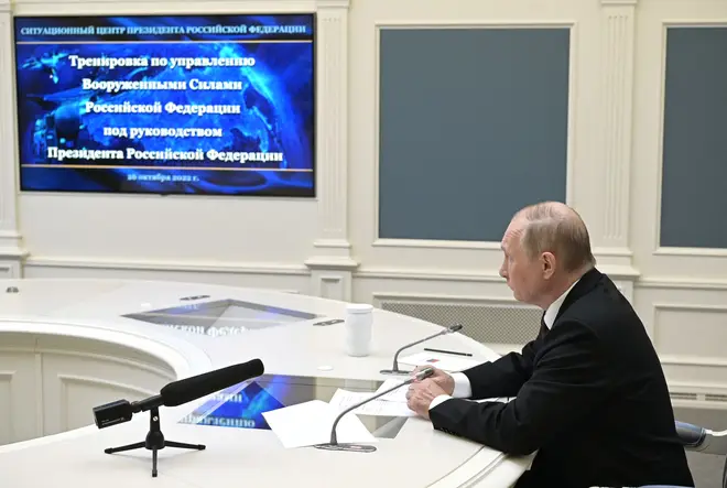 Vladimir Putin oversaw a nuclear test.