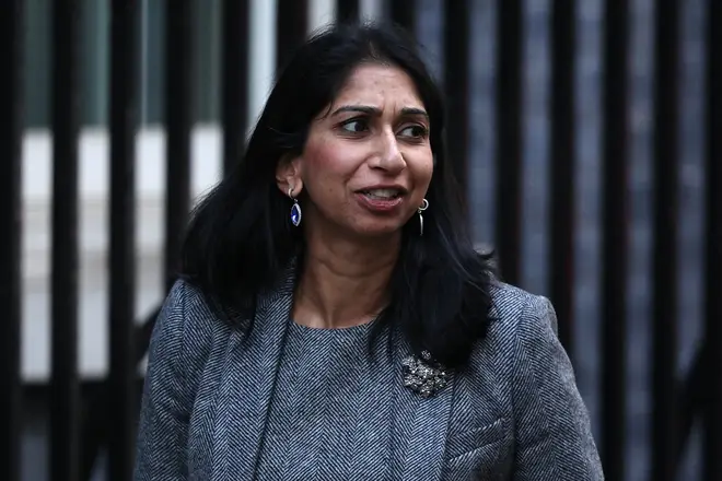 Suella Braverman outside 10 Downing Street