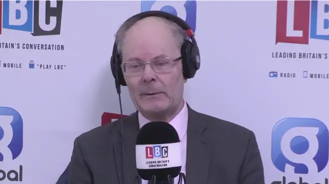 Professor Sir John Curtice at the LBC studio in Westminster