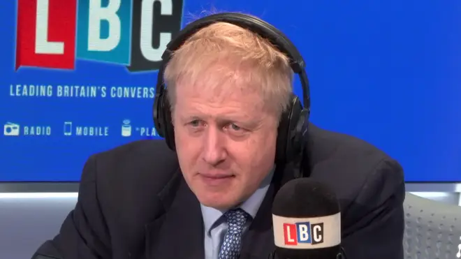 Boris Johnson listens to caller Paul