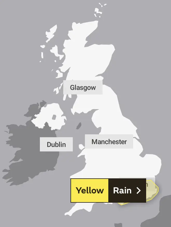 A yellow warning for rain is in place today