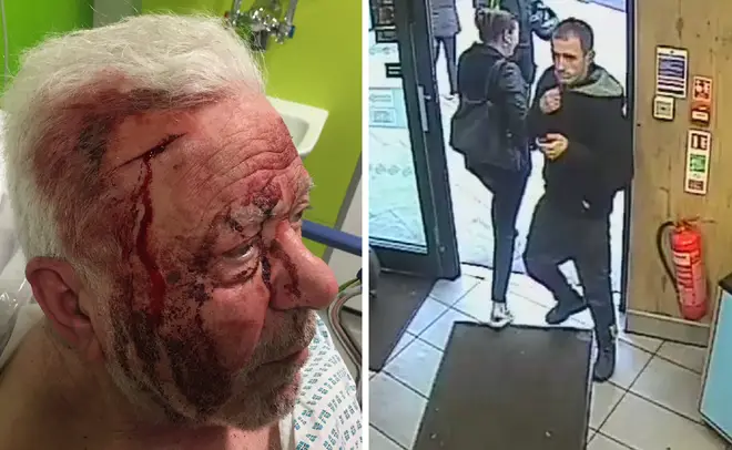 Police released CCTV of the man wanted after the attack