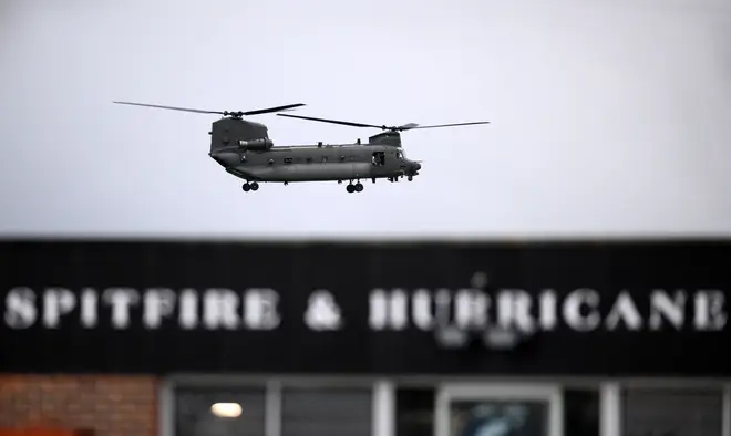 Suella Braverman's Chinook helicopter