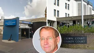 Maidstone Crown Court has heard details about an alleged assault by former councillor Vaughan Hewett at Medway Maritime Hospital