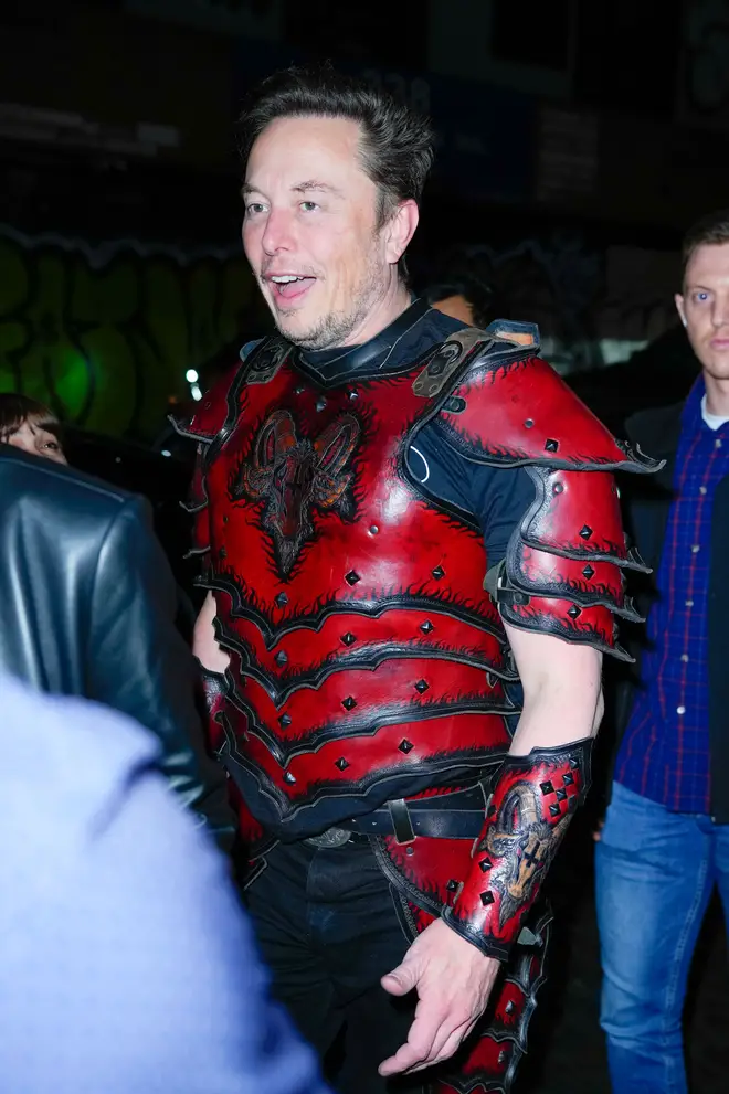 Elon Musk at Heidi Klum's Halloween party