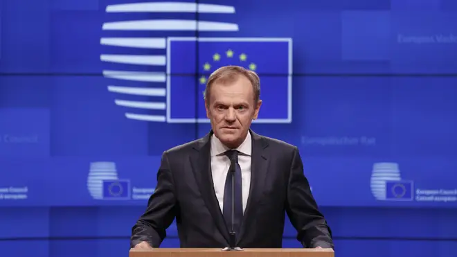 Donald Tusk spoke in Brussels on Wednesday afternoon