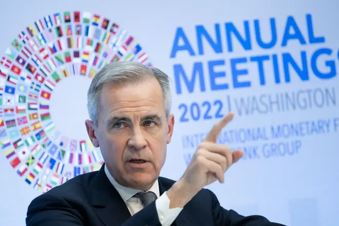 Mark Carney speaking at the IMF/World Bank annual meeting earlier this month