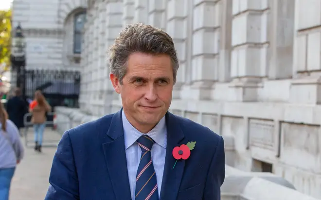 Gavin Williamson pictured outside the Cabinet Office this week