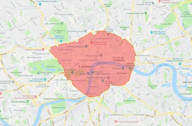 The Ultra Low Emission Zone will affect the same area as the Congestion Charge
