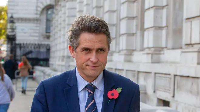 Gavin Williamson pictured outside the Cabinet Office this week.
