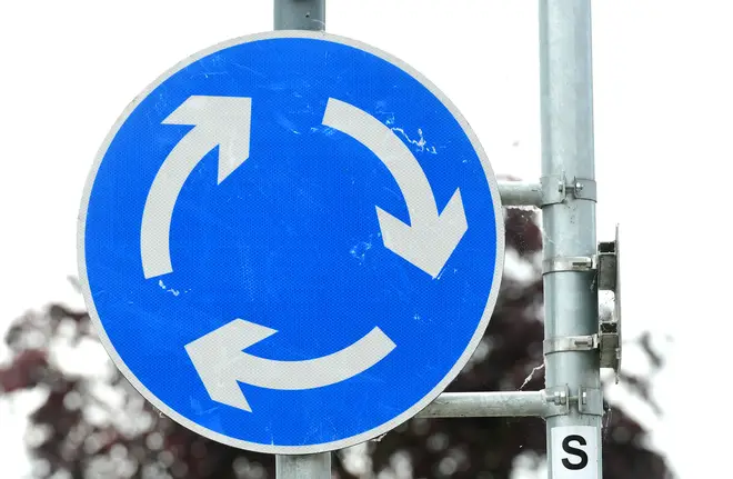 Why is there a gap in the clockwise circle of the roundabout?