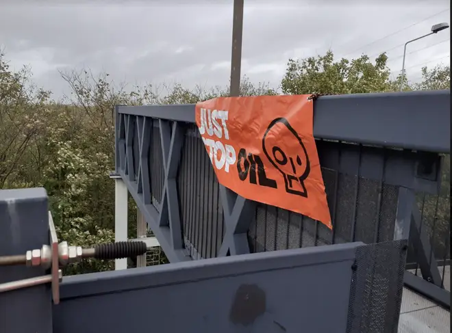 Activists have scaled gantries on the M25