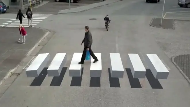 The new 3D zebra crossing