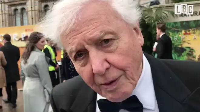 Sir David Attenborough spoke to LBC at the premiere of his new Netflix series